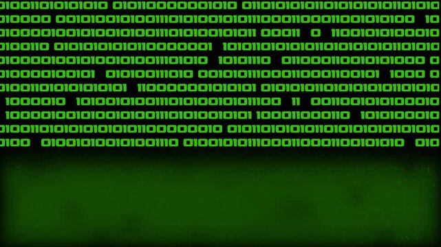 Green Binary Code Digital Background