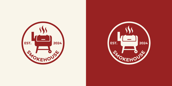 Barbecue vector logo design with a modern, simple, clean, and abstract style. Icon for businesses, restaurants, and personal branding.