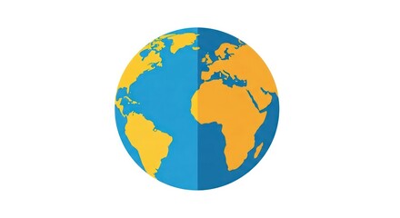 Fototapeta premium Globe Earth Planet World Map Illustration.