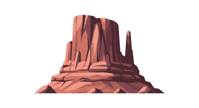 Red rock formation desert landscape.