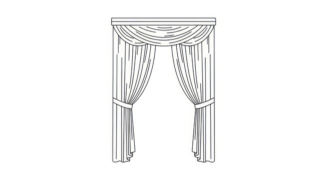Curtain Valance Window Treatment Design.
