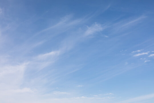 White clouds and blue sky