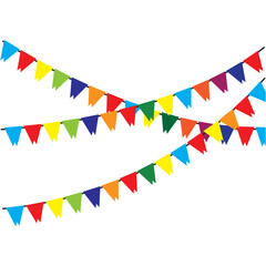 Fototapeta premium Bunting Flags icon logo vector