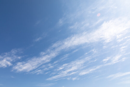 White clouds and blue sky