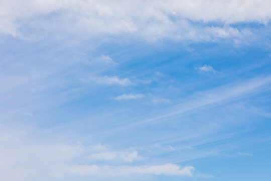 White clouds and blue sky