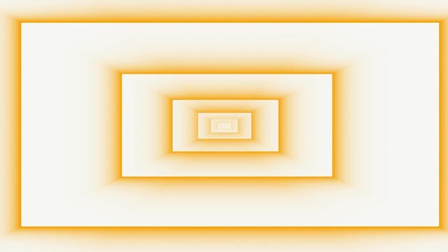 Abstract golden rectangles tunnel motion background, infinite geometric zoom effect geometry