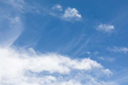 White clouds and blue sky