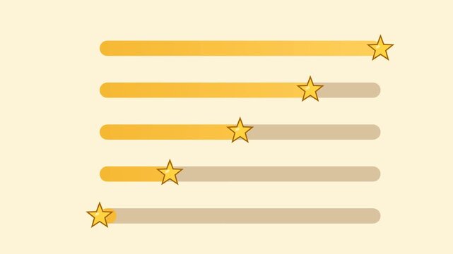 Five Star Rating Bars Filling Animation