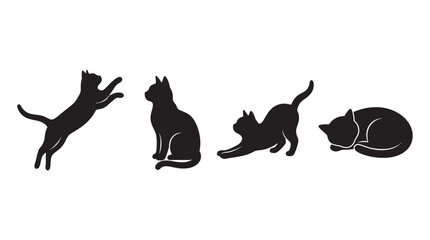 Fototapeta premium Collection Of Communication Icons In Black Silhouette