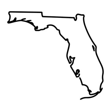 florida state map outline vector