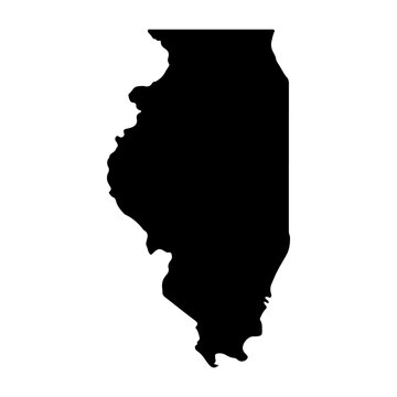 illinois state map silhouette icon