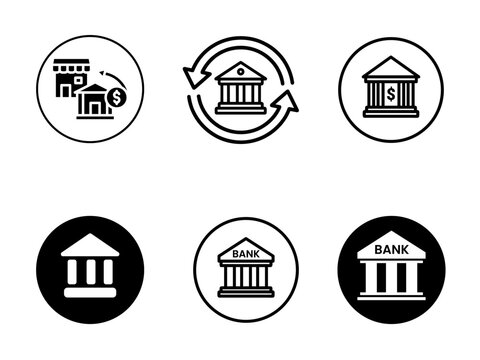 Set of Banking and Finance Line Icons for Business and Money Transfer Vector Illustration