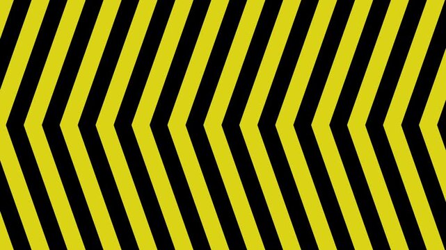 black and yellow hazard safety warning barrier markings scrolling across the screen.  4K animated construction, work safety or automotive themed  motion background