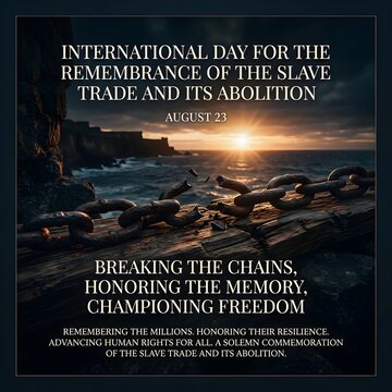 International slave trade abolition remembrance poster