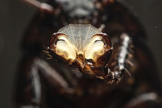 Ventral view through glass showing tarsal adhesion pads and claws