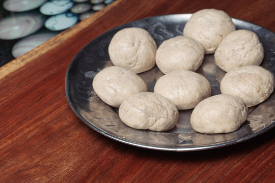 Soft whole wheat dough balls for homemade Indian roti and chapati