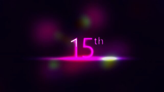 15th Anniversary A Cosmic Celebration Generated from Mathematical Equations of Light and Nebula