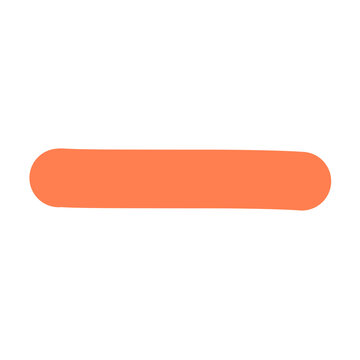 Coral Minus Mark Icon Isolated on Transparent Background PNG Simple Vector Symbol