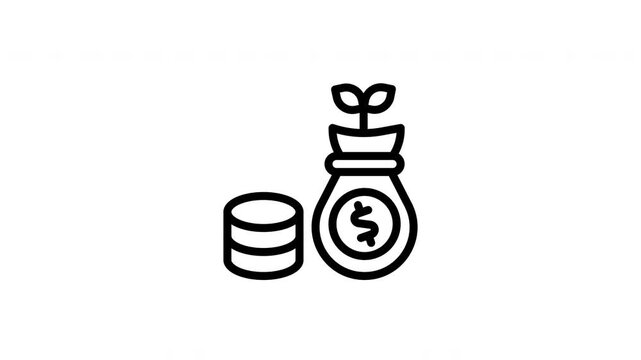 investment growth animated icon