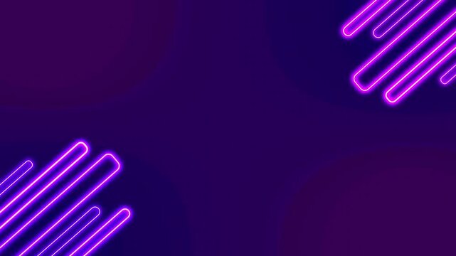 Purple neon diagonal lines pulsing on a dark background for frame border overlay.