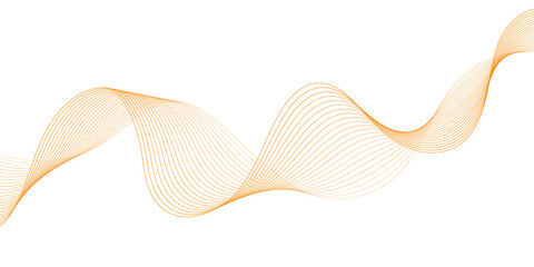 Fototapeta premium Smooth Flowing Orange Curve Waves Background