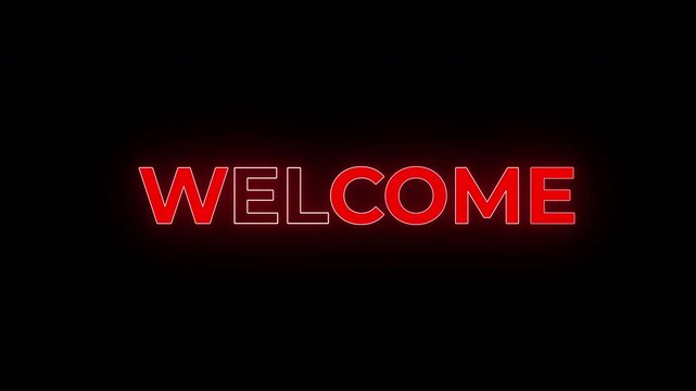 Modern Welcome Neon Light Text Reveal | Futuristic Motion Graphics