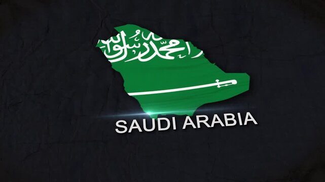 Saudi Arabia Map Animation 4K