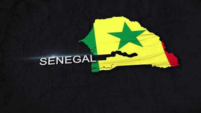 Senegal Map Animation 4K