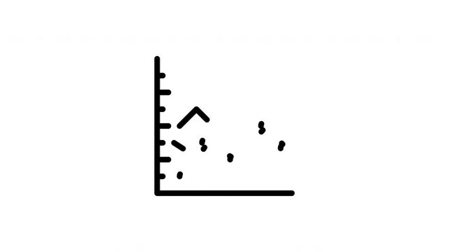 line graph animated icon