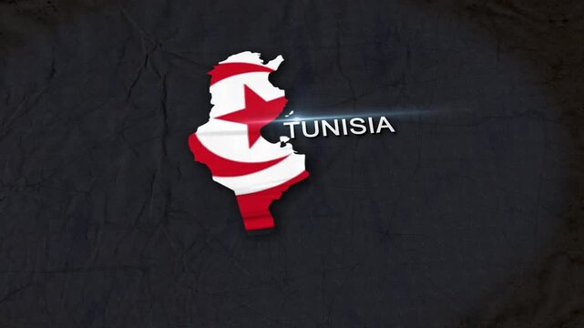 Tunisia Map Animation 4K