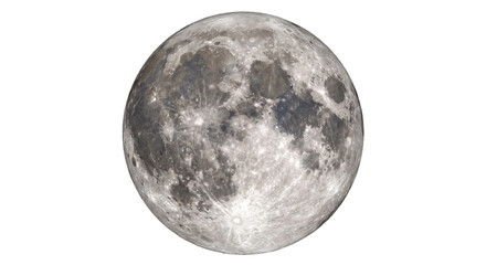 Detailed view of the full moon showing craters and lunar surface textures © Sapphire