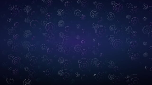 Abstract dark blue spiral pattern background, elegant swirling geometric circles, moody navy blue motion graphic for corporate presentation