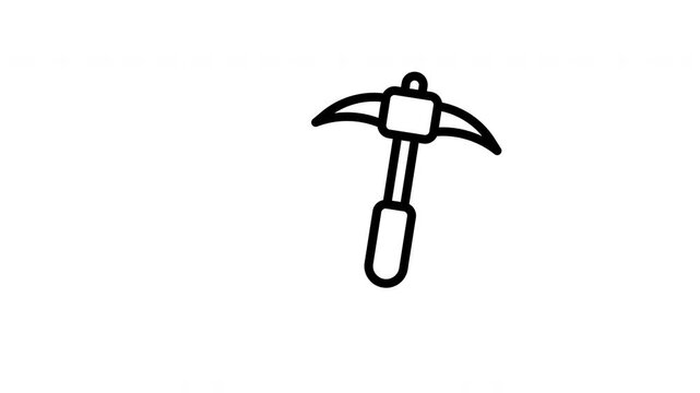 mining pick animated icon