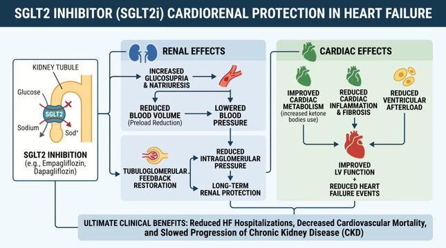 SGLT2 Inhibitor Cardiorenal Protection Mechanism Heart Failure