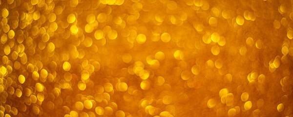 gold Sparkling Lights Festive background with texture. Abstract Christmas twinkled bright bokeh defocused © Bholenath's Stock