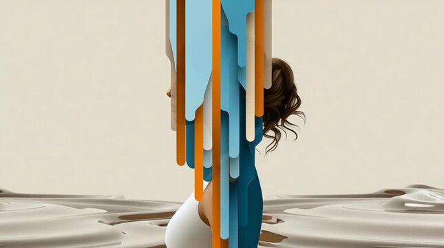 Layered Human Profile Representing Neurodivergent Thinking and Sensory Processing