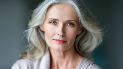 Fototapeta premium Embracing Grace and Beauty in a Serene Moment of Reflection