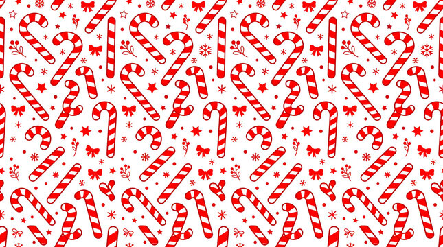 Repeating Red Winter Background Template for Seasonal Textile and Print Layouts