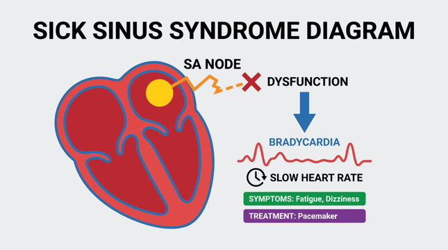 Sick Sinus Syndrome Sinoatrial Node Dysfunction Bradycardia Diagram
