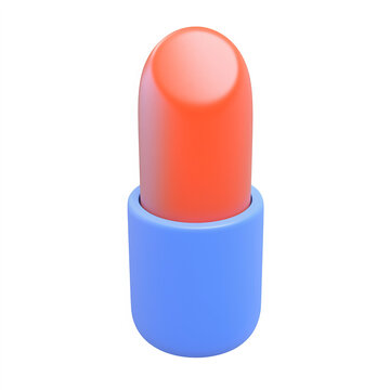 Red-colored lipstick 3D icon