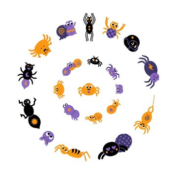 Colorful Spider Spiral