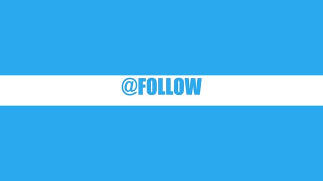 Social media follow call to action animation with checkmark 4k button