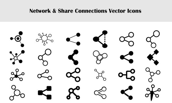 Bluetooth and Wi-Fi wireless connection icons set. Vector symbols for internet, networking, and smart device technology.