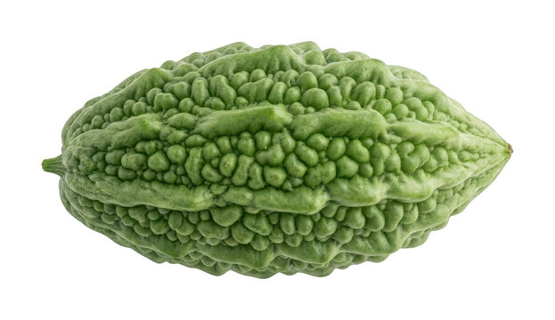 Fresh bitter melon png Green bitter gourd cutout Textured balsam pear png Organic bitter melon isolated transparent background image