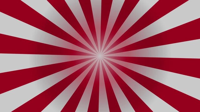 Red and White Sunburst Background Rotating for Indonesian Independence Day Celebration Motion Graphic with Patriotic Colors