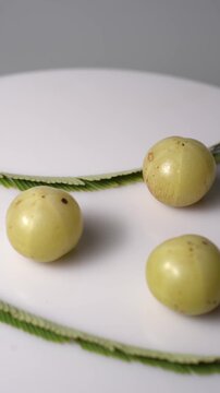 Fresh Indian Amla (Indian Gooseberry) Rich in Vitamin C, Ayurvedic Superfruit, Organic Herbal Ingredient, Natural Antioxidant, Healthy Nutrition, and Wellness