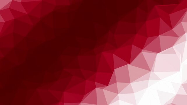 Red and White Abstract Low Poly Geometric Background Animation for Indonesian Independence Day Celebration and National Patriotic Events