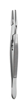 Professional medical forceps png Stainless surgical forceps cutout Precision needle holder png isolated transparent background image