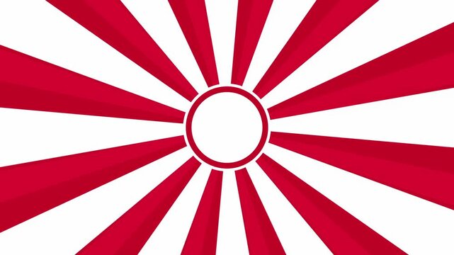 Red and White Radial Sunburst Animation for Indonesian Independence Day Celebration and Patriotic Backgrounds