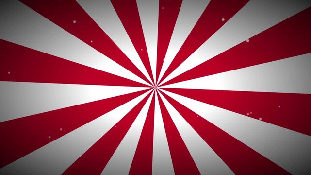 Indonesian Independence Day red and white sunburst background loop